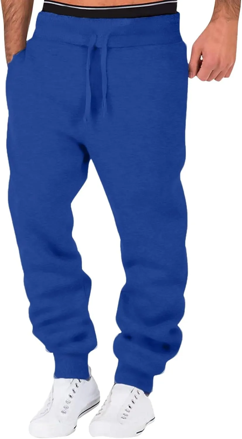 Cargo Pants for Men Relaxed Fit & Winter Pants for Men Drawstring Cargo Flat Front Straight Fit Pants Outdoor Sports