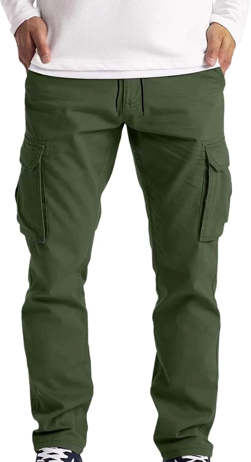 Cargo Pants for Men Relaxed Fit Mens Cargo Pants Men's Cargo Pants Summer Lightweight Joggers Sweatpants with Pokcets