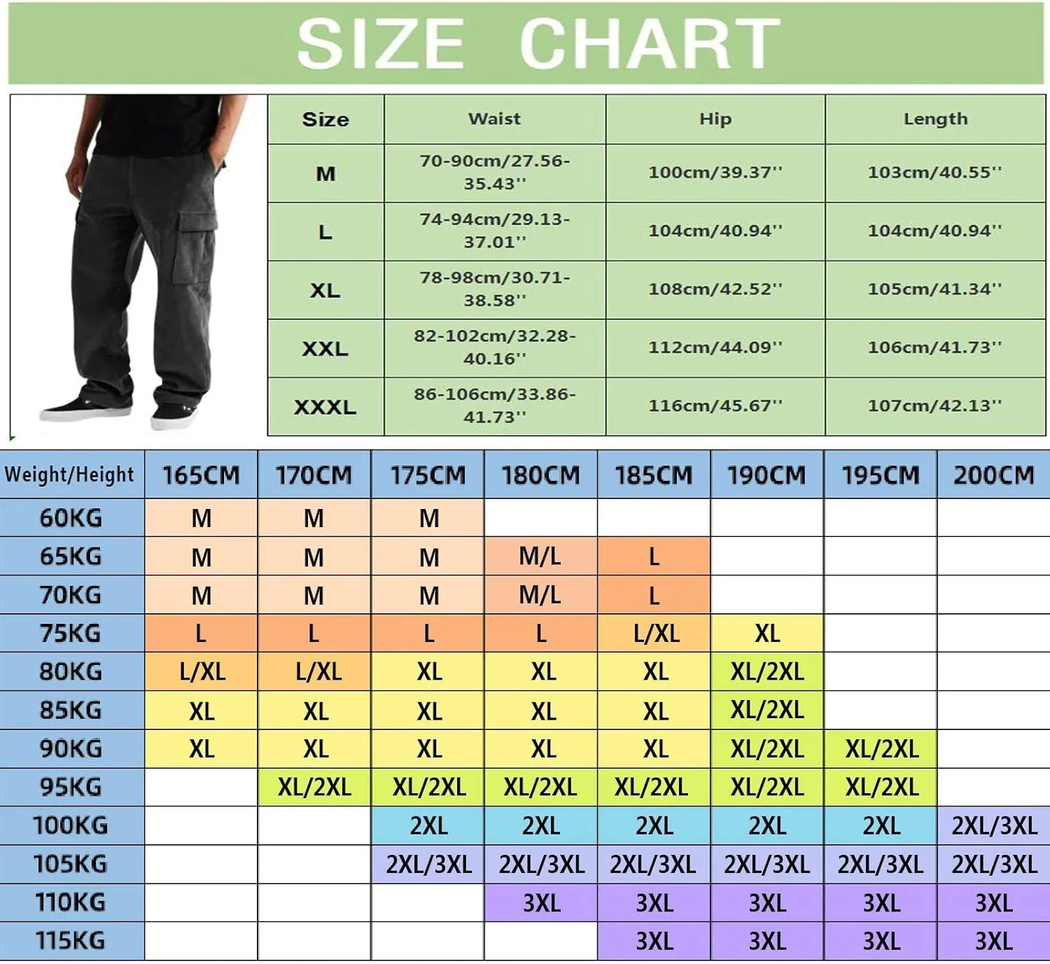 Cargo Pants for Men Relaxed Fit Mens Cargo Pants Outdoor Pant Men's Casual Elastic Waist Drawstring Hiking Work Pants