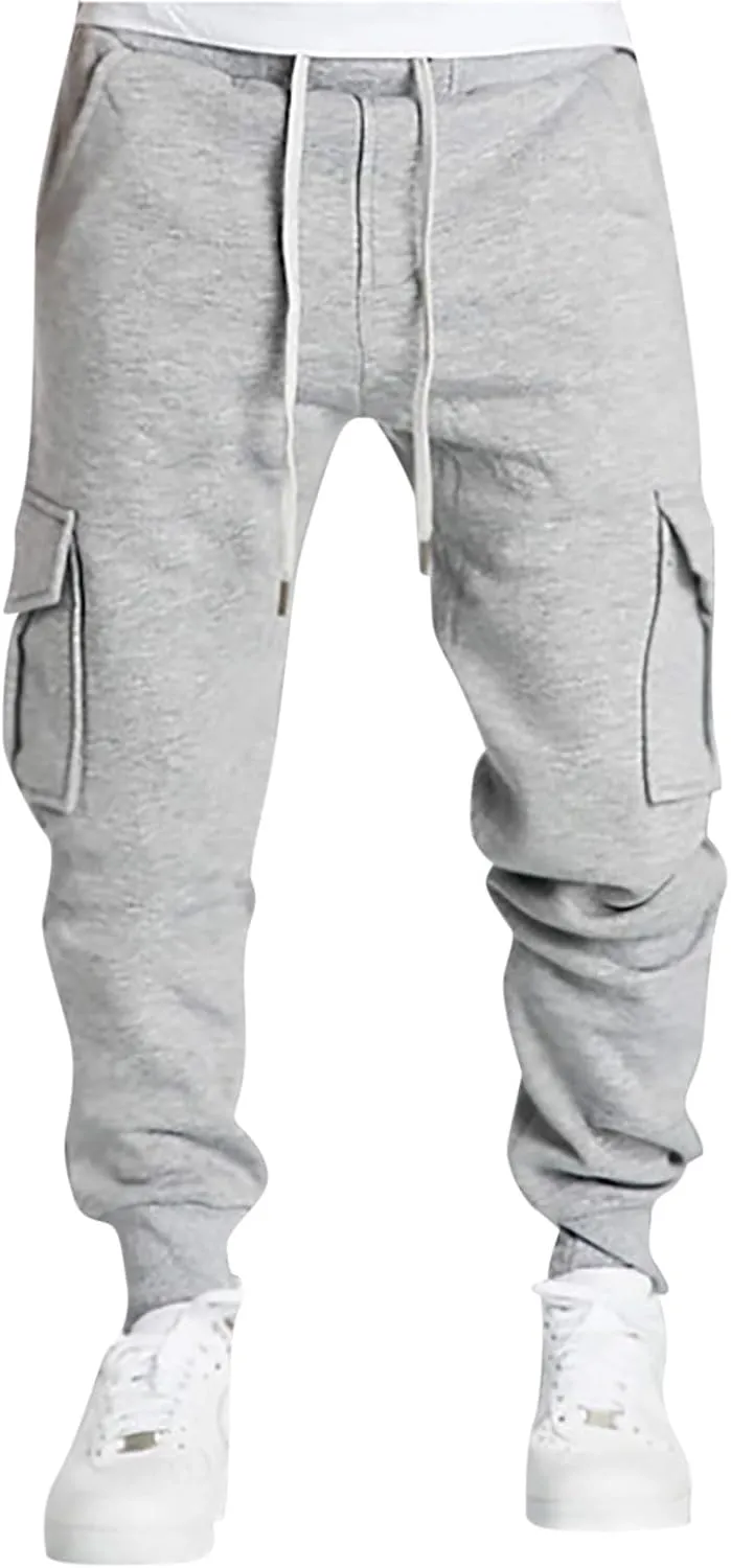 Cargo Pants for Men Wide Leg Multi Pockets Mens Pants Classic Cotton Casual Work Hiking Relaxed Fit Pants