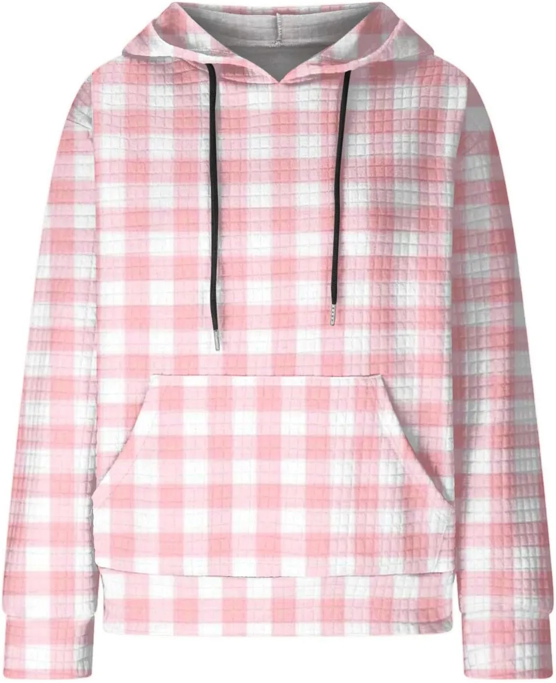 Ceboyel Women Waffle Knit Cute Hoodies Drawstring Pullover Sweatshirts Fashion Casual Sweaters Comfy Fall Clothes Outfits
