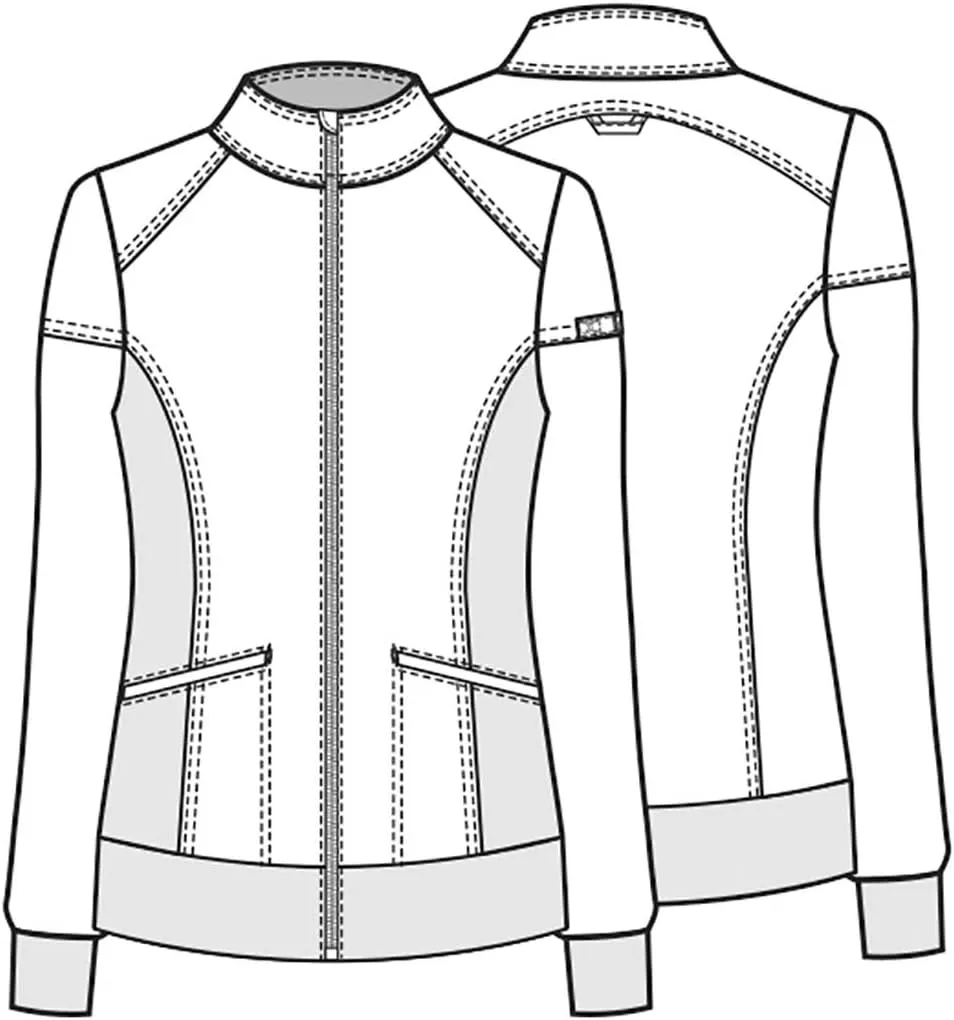 Cherokee Scrub Jackets For Woman with Zip Front, 360 Stretch Fabric - CK303