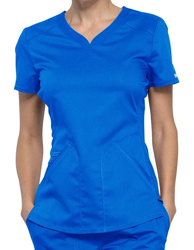 Cherokee Workwear Revolution Women's Soft Shaped V-Neck Top