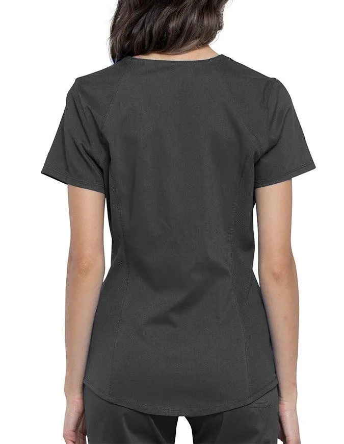 Cherokee Workwear Revolution Women's Soft Shaped V-Neck Top