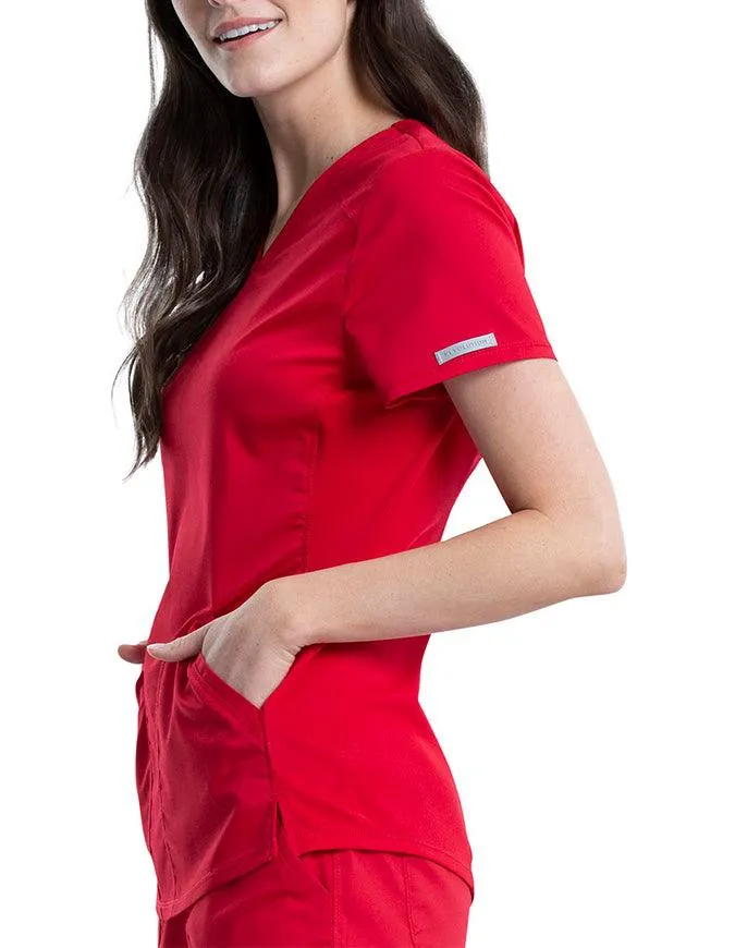 Cherokee Workwear Revolution Women's Soft Shaped V-Neck Top
