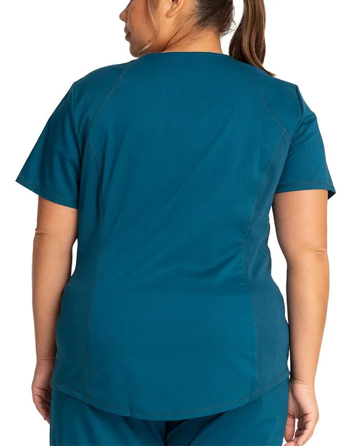 Cherokee Workwear Revolution Women's Soft Shaped V-Neck Top