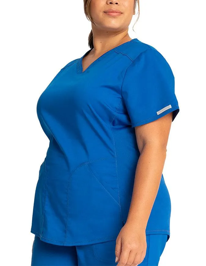 Cherokee Workwear Revolution Women's Soft Shaped V-Neck Top