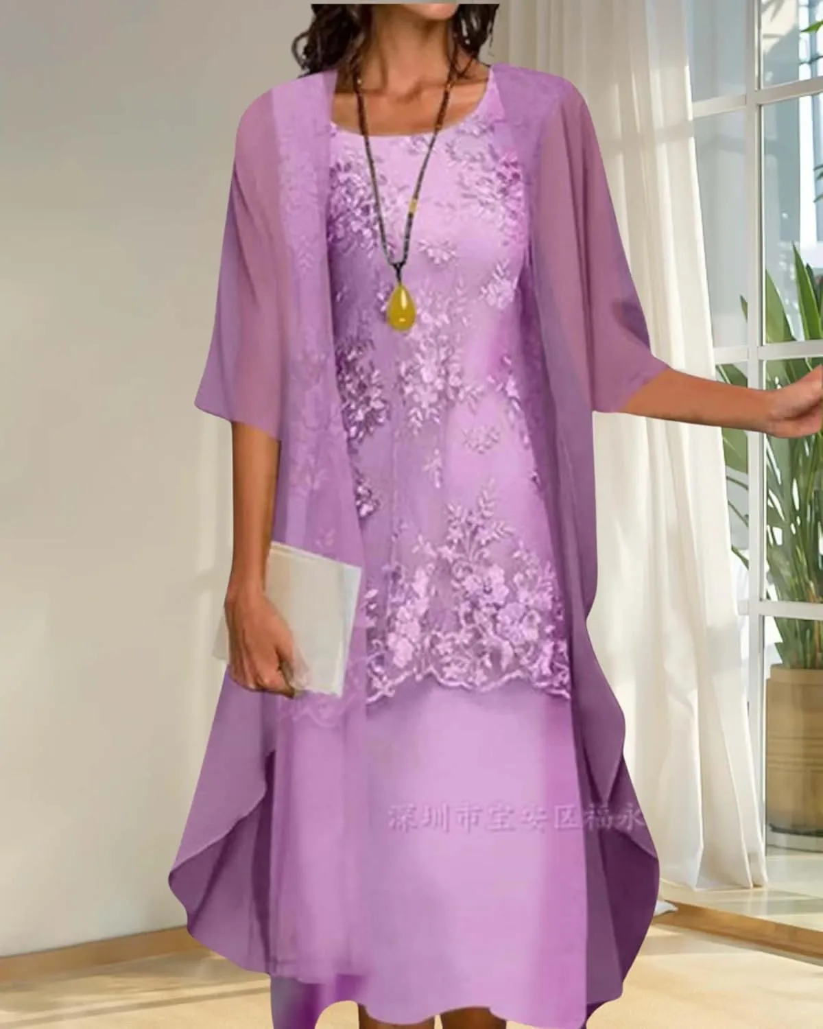 Chiffon Two Piece Set Maxi Dress for Women Summer Casual Boho Floral Cardigan Flowy Cocktail Wedding Guest Midi Dresses