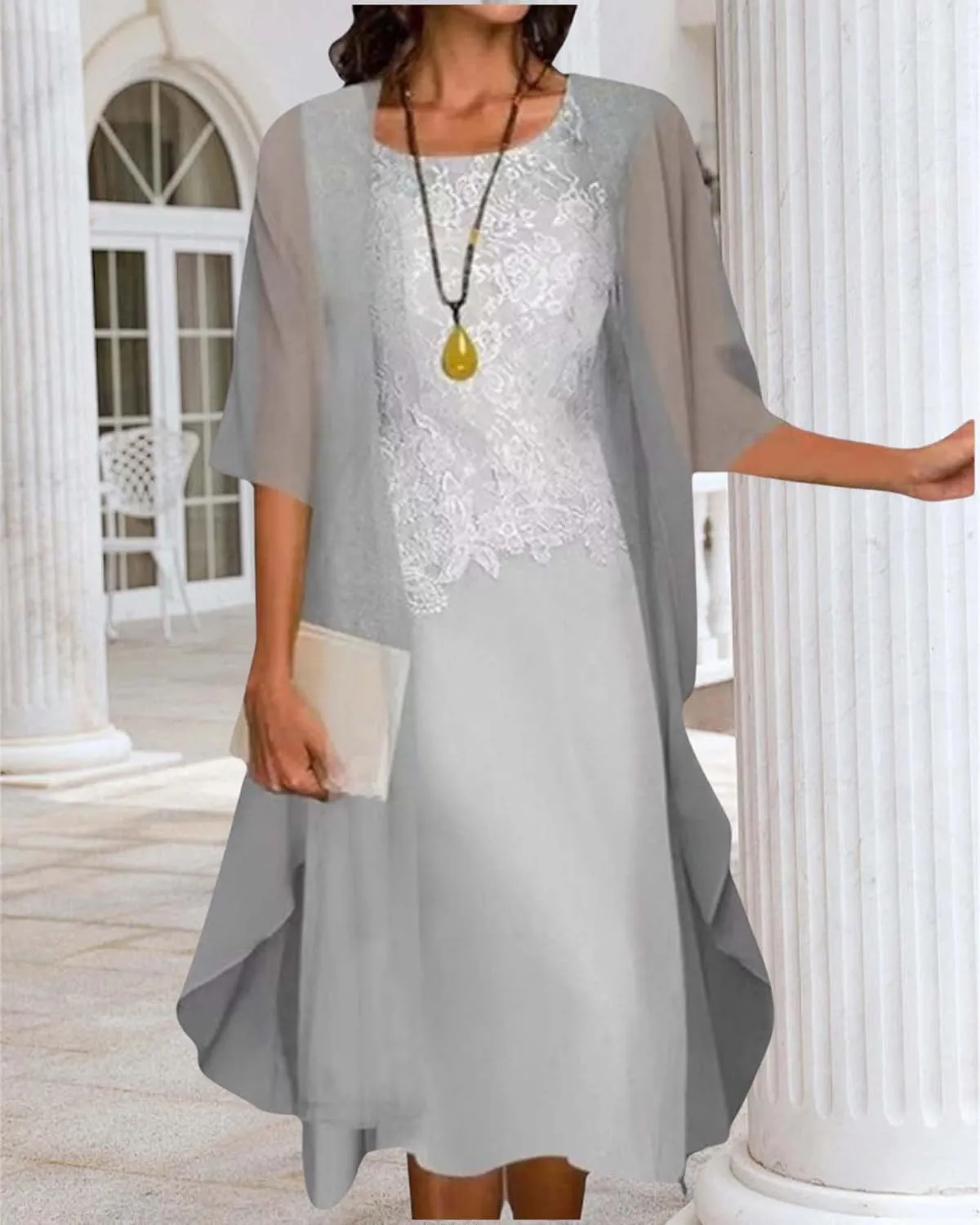 Chiffon Two Piece Set Maxi Dress for Women Summer Casual Boho Floral Cardigan Flowy Cocktail Wedding Guest Midi Dresses