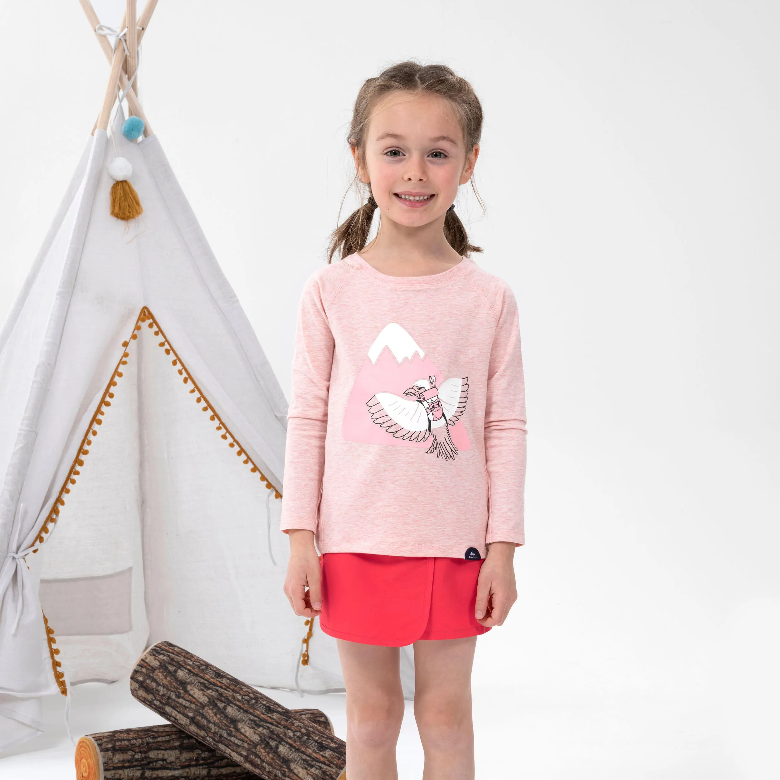 Children's long sleeve Quechua MH150, pink