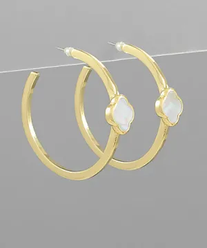 Clover Accent Metal Hoops