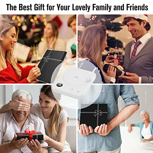 Coffee Mug Warmer with Auto On/Off Timer, Mug Warmer for Desk with Auto ON/OFF, Coffee Warmer for Desk with 3-Temp Settings, Electric Coffee Cup Warmer with Led Digital Display,Warm Gift for Your Love