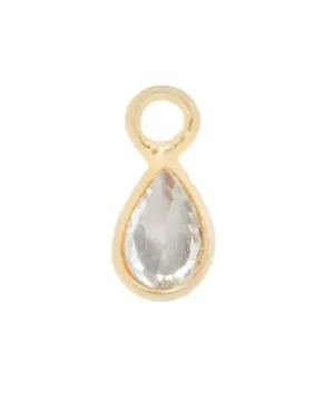 Concorde Teardrop Charm- White Topaz
