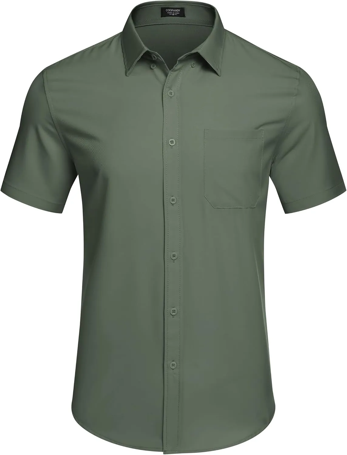 COOFANDY Mens Casual Dress Shirt Short Sleeve Wrinkle Free Dress Shirt Business Casual Shirts