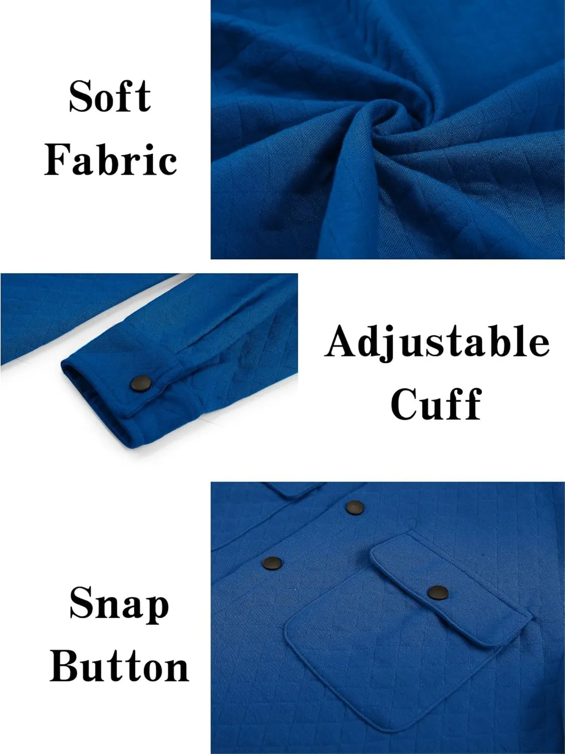 COOFANDY Men's Casual Shirt Jacket Lightweight Shacket Jacket Quilted Button Down Jackets