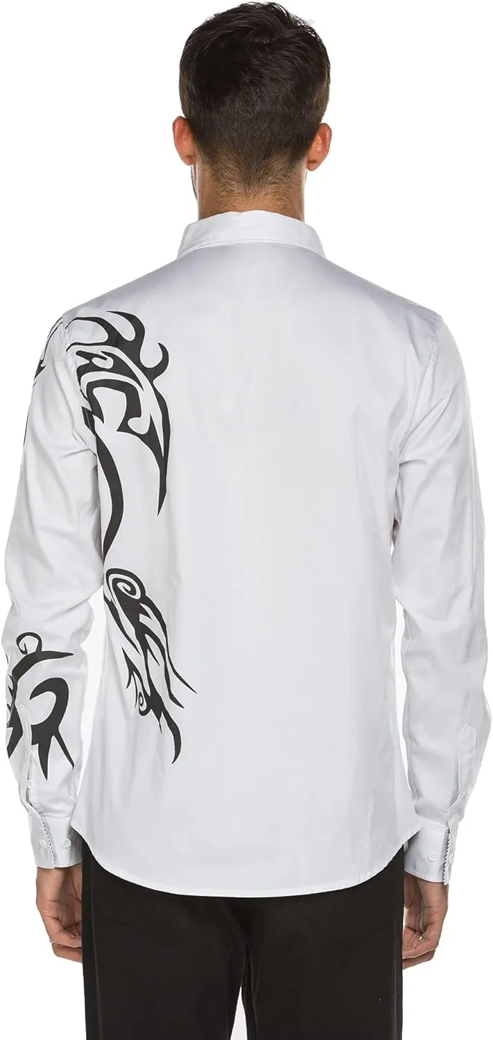 COOFANDY Men's Print Button Down Dress Shirt Fashion Long Sleeve Casual Shirts