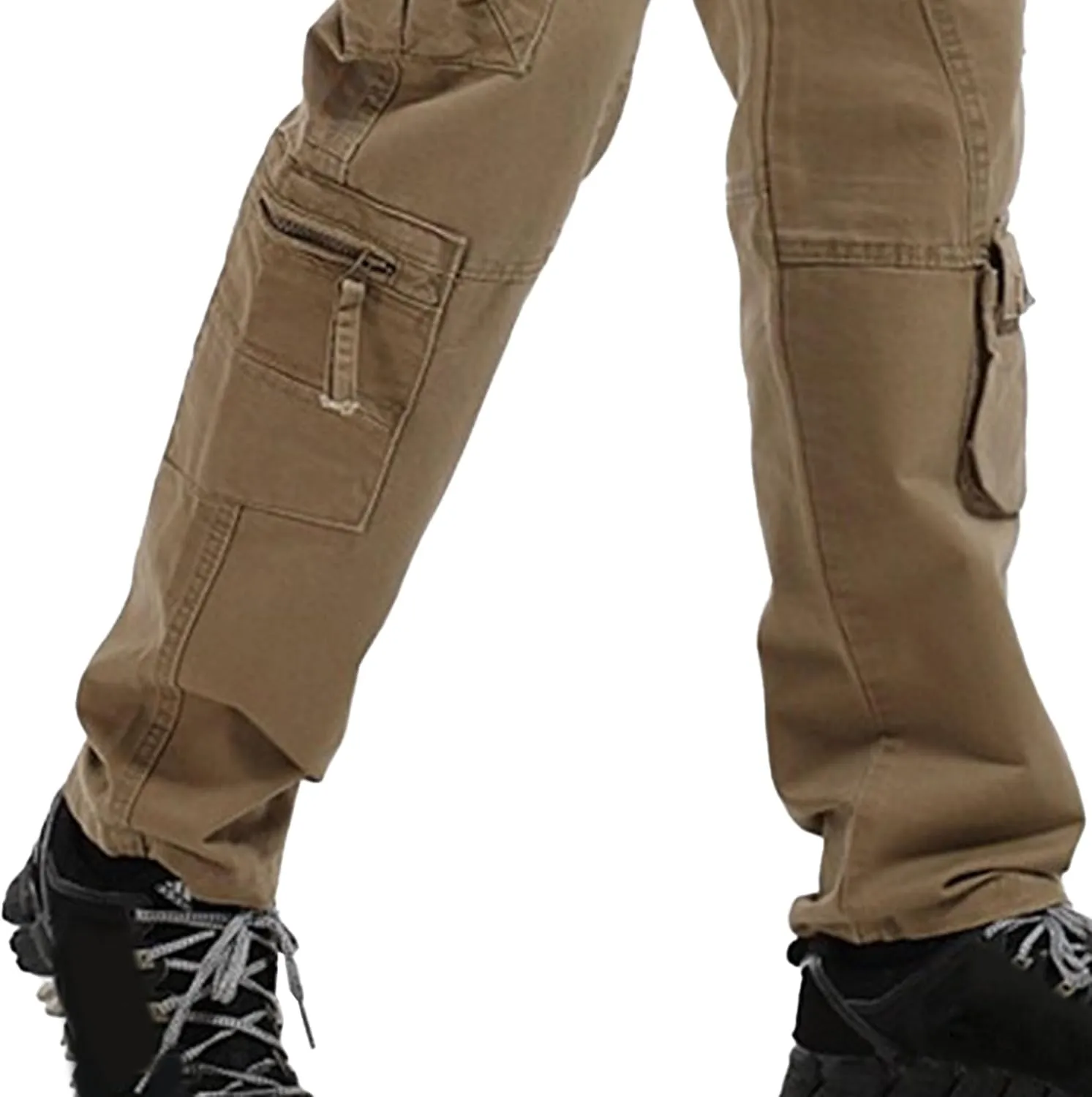 DGHM-JLMY Men's Relaxed Fit Cargo Pants Slim Fit Ripstop Tactical Pants Casual Outdoor Hiking Work Pant Multi Pockets