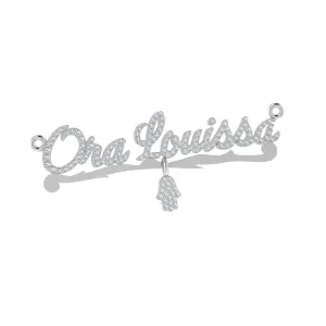 Diamond Name Necklace White Gold