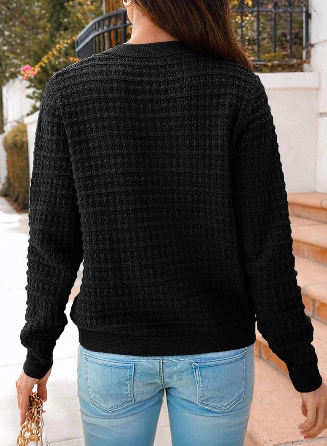Dokotoo Cardigan Sweaters for Women Lightweight Long Sleeve Open Front 2024 Button Down Jacket Winter