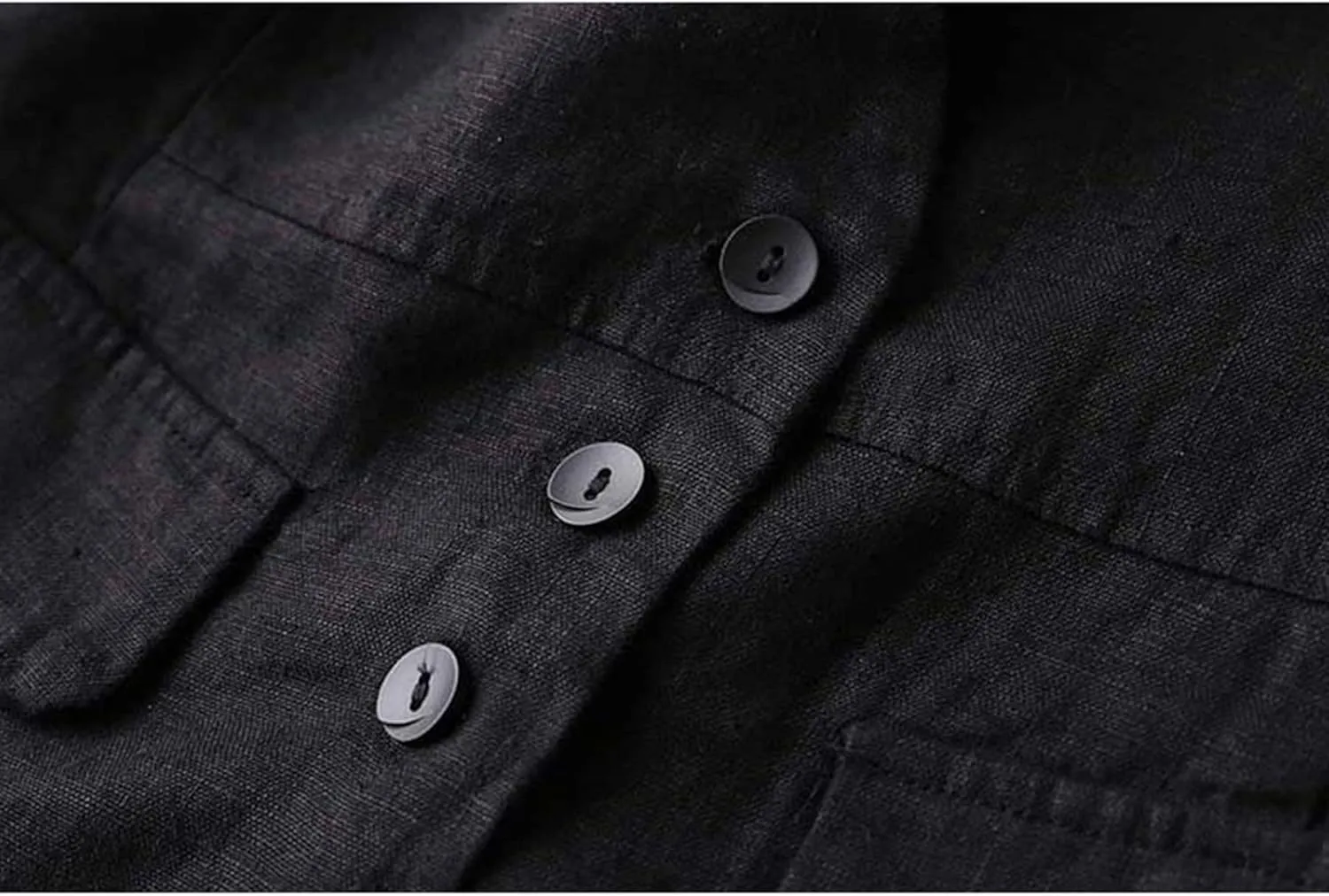 Dongfeng Women's Cotton Linen Sleeveless Vest Casual V Neck Button Down Blazer Waistcoat Jackets