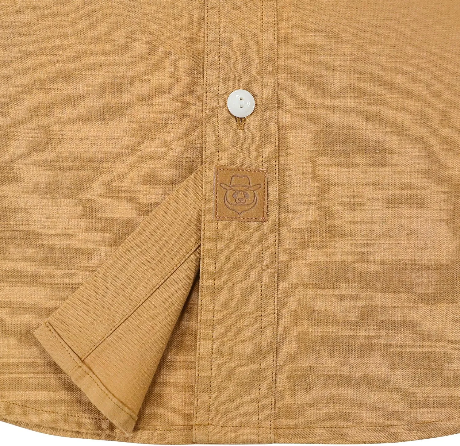 Dubinik Chambray Shirt Men Long Sleeve Cotton Work Shirts with 2 Pockets Casual Button Down