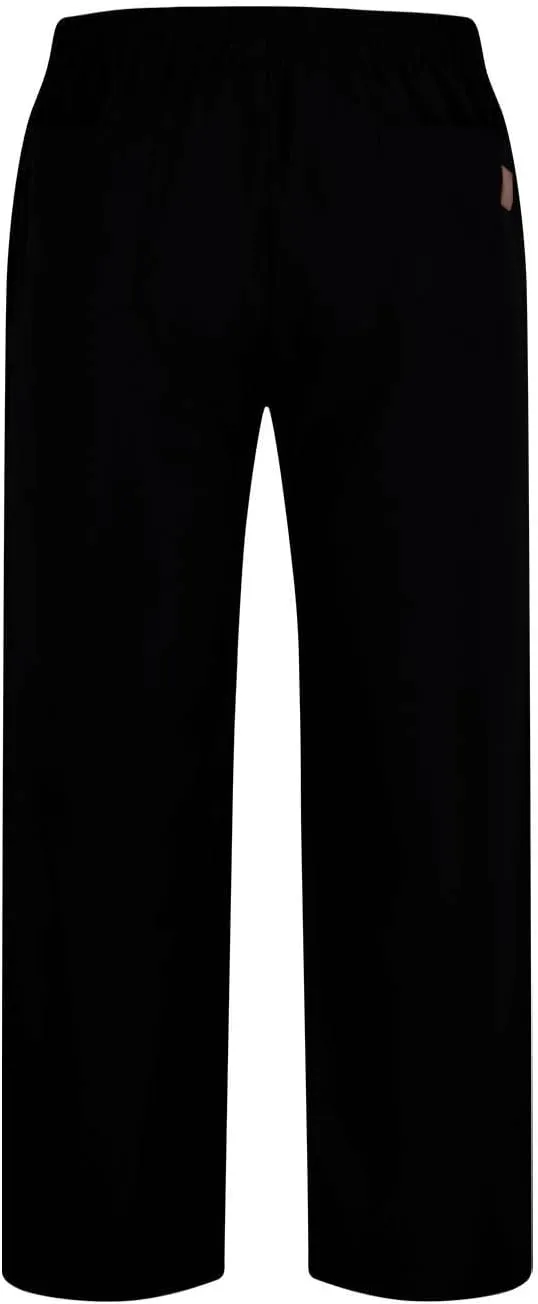Elastic Waist Cotton Casual Pants Men Relaxed Pockets Summer Outdoor Daily Lounge Travel Hiking Breathable Durable