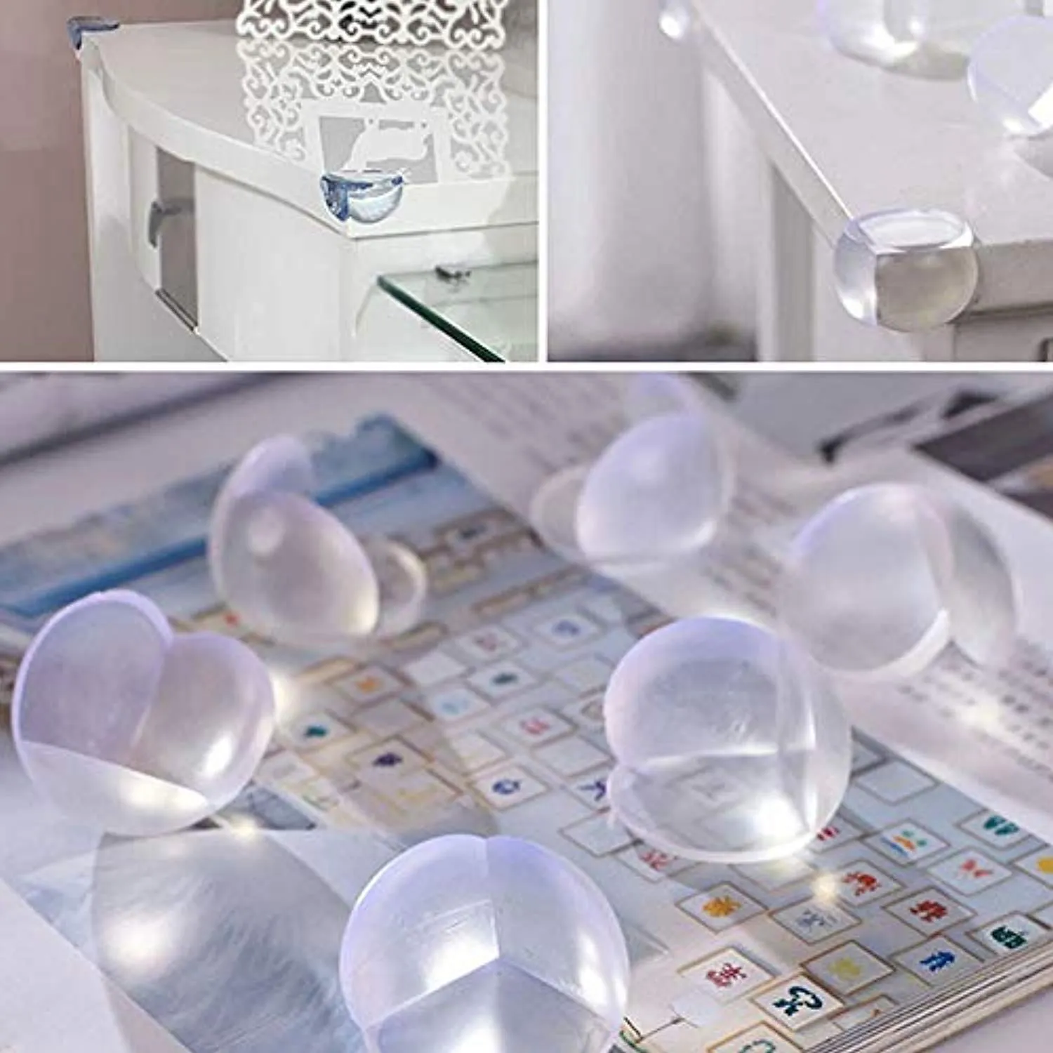 Electomania Table Corner Edge Protection Cover Baby Safety Silica Gel Protector 10 in 1 Set (Transparent)