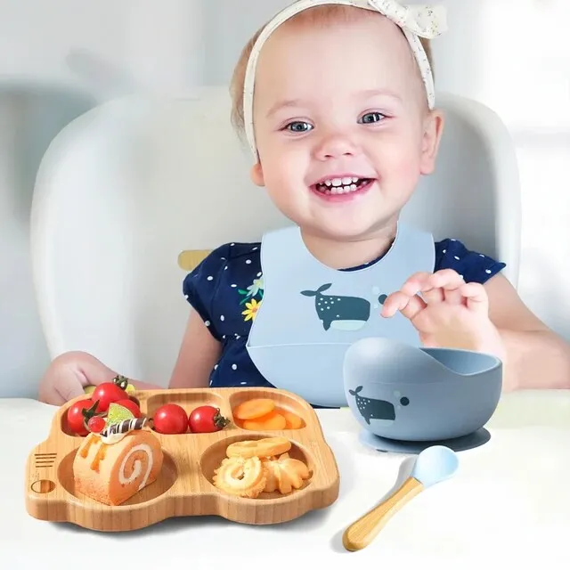 Ellie Bamboo Suction Feeding Set – Eco-Friendly & Safe for Mess-Free Mealtime
