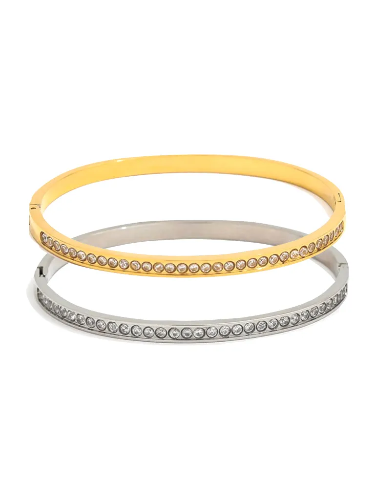 Farrah B Sparks Fly Bangle Bracelet in Gold