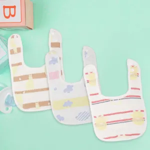 Feeding Bibs Pack Of 3 Cloud Print Multicolour