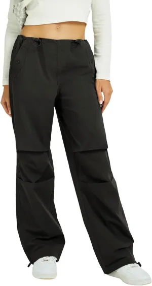 FireSwan Women's Parachute Pants Baggy Cargo Pants Wide Leg Y2K Pants with 4 Pockets Outdoor Travel Casual Hiking