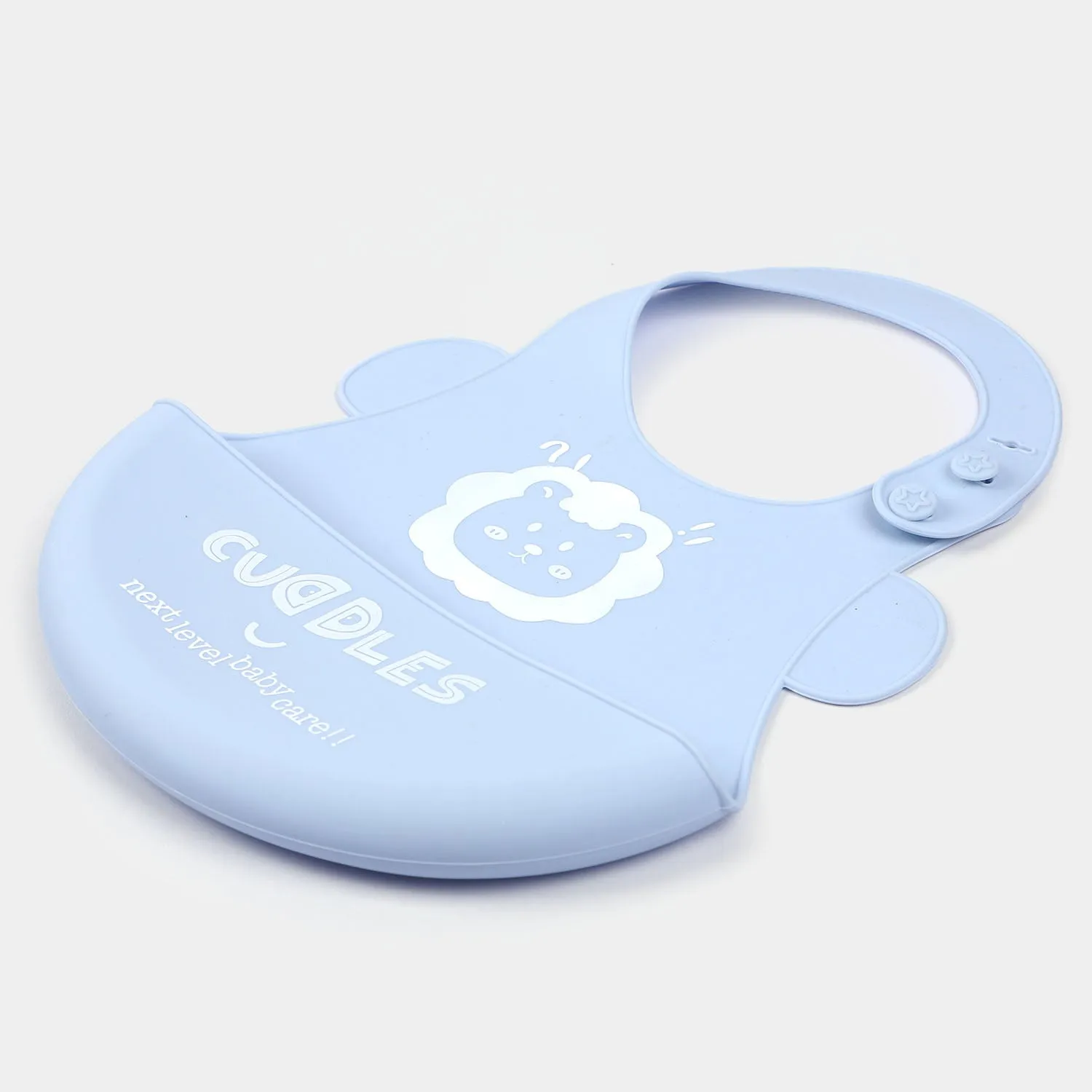 Fold & Go Cuddles Silicon Baby Bib | Blue