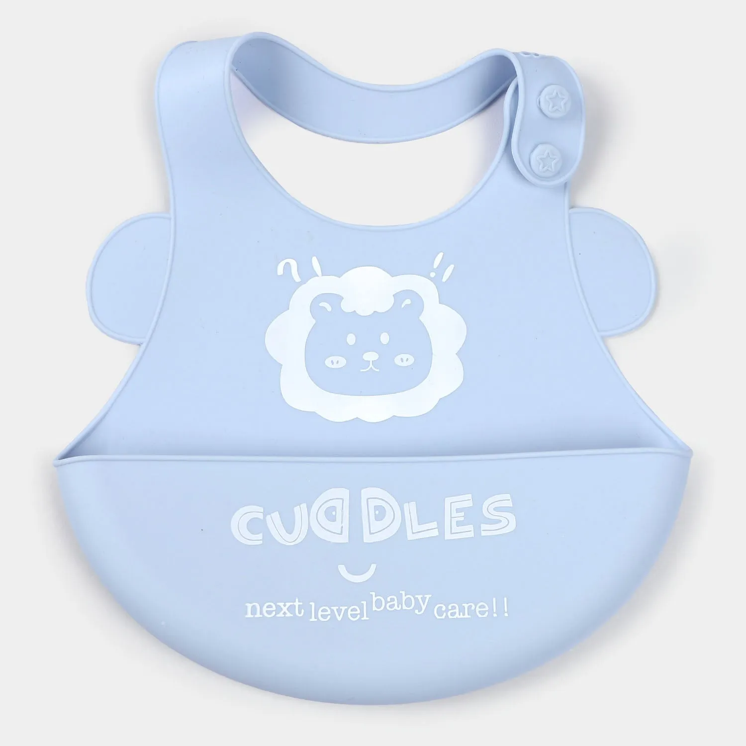 Fold & Go Cuddles Silicon Baby Bib | Blue