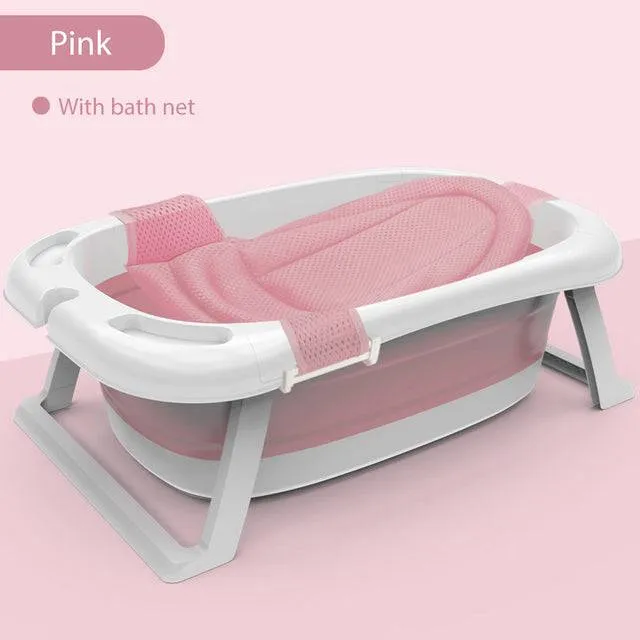 Folding Bathtub for Children - Oversized Baby Bath Tub for Newborns and Toddlers
