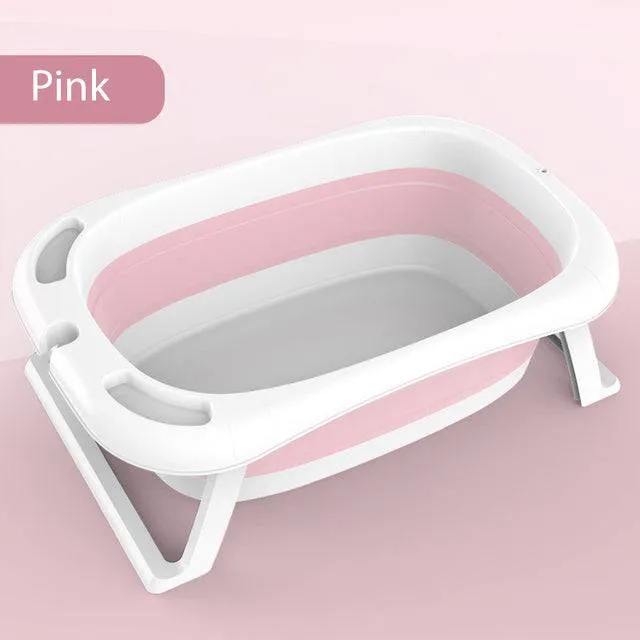 Folding Bathtub for Children - Oversized Baby Bath Tub for Newborns and Toddlers