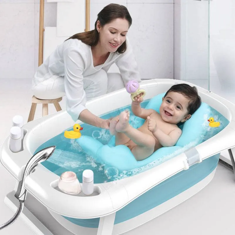 Folding Bathtub for Children - Oversized Baby Bath Tub for Newborns and Toddlers