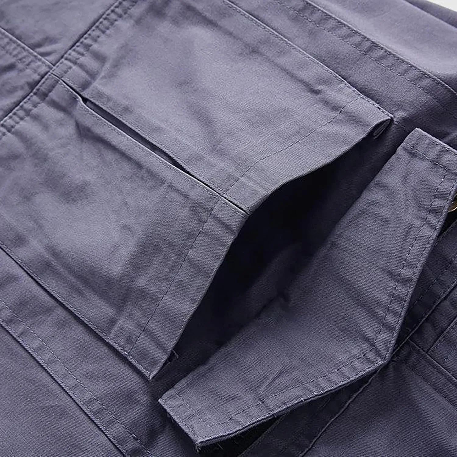 FZVYD Grey Dress Pants Mens Casual Elastic Drawstring Cargo Pants Lightweight Relaxed Fit Cotton Workout Sweatpants 2023