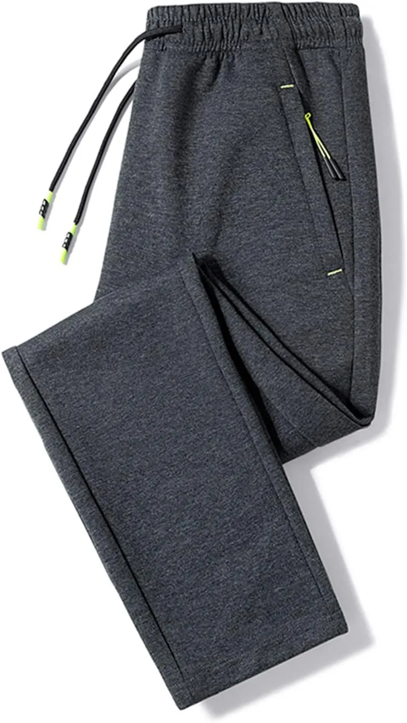 FZVYD Mens Pants Casual Mens Casual Elastic Drawstring Cargo Pants Lightweight Relaxed Fit Cotton Workout Sweatpants 2023