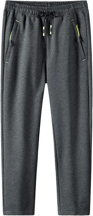FZVYD Mens Pants Casual Mens Casual Elastic Drawstring Cargo Pants Lightweight Relaxed Fit Cotton Workout Sweatpants 2023