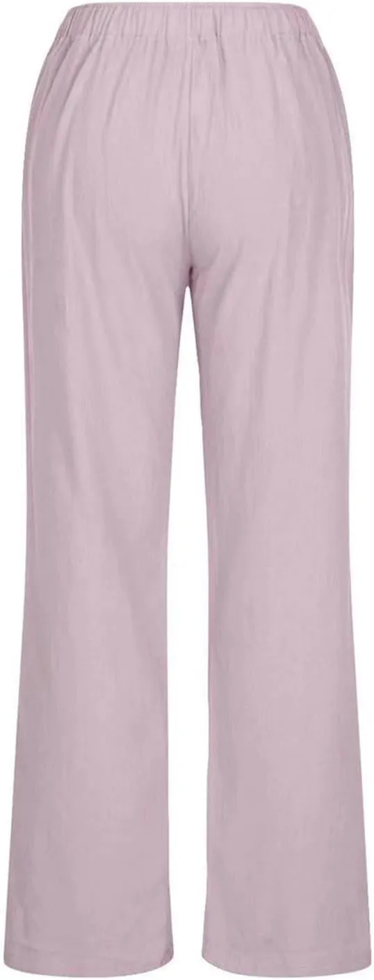 Gauze Pants for Women Casual Summer Casual Summer Wide Leg Boho Beach Pants Relaxed Loose Fit Elastic Lightweight Trousers
