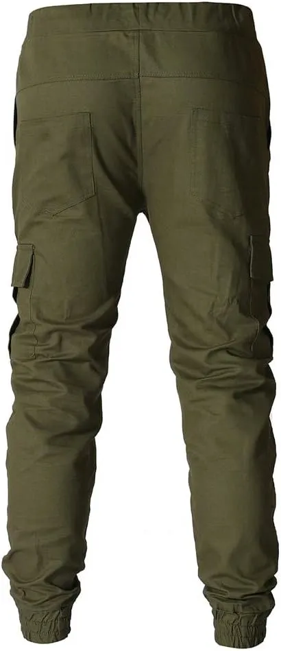 GIERIDUC Men's Twill Relaxed Fit Cargo Pant Wide Leg Tracksuit Bottoms Mens Fashion Dress Pants Black and White Leggings