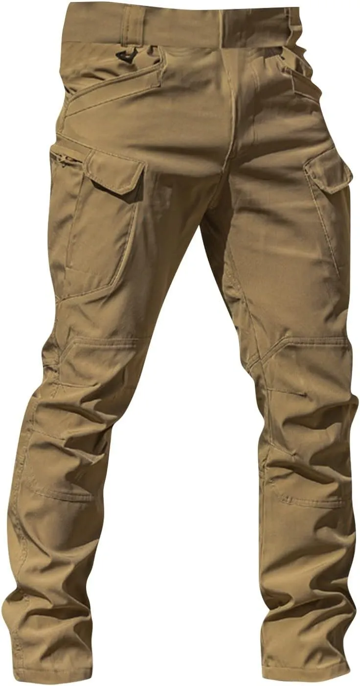 GOFULY Cargo Pants Mens Multi Pockets Relaxed Fit Pants Stretch Casual Pants Big and Tall Y2K Tactical Trousers Convertible