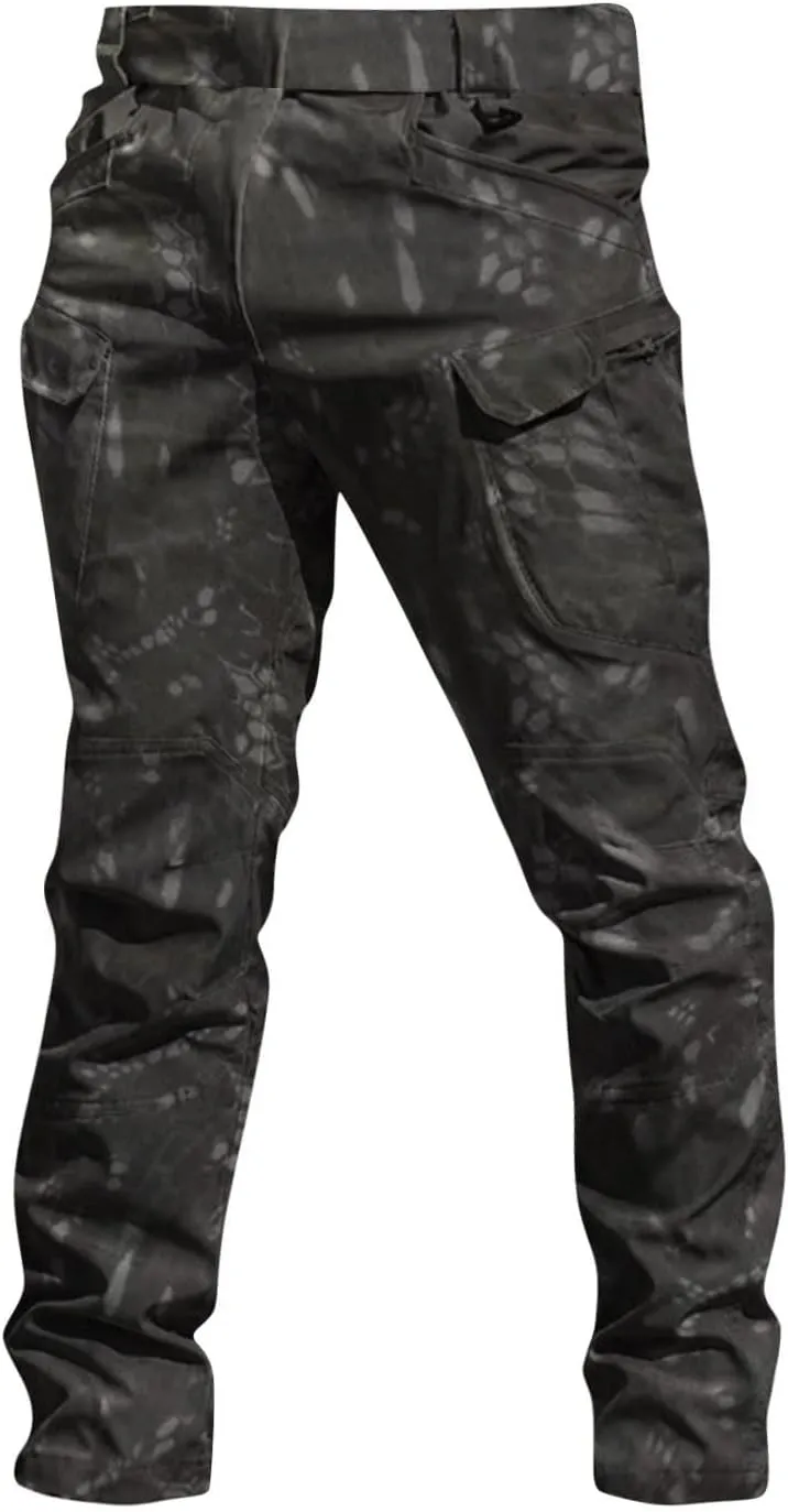 GOFULY Cargo Pants Mens Multi Pockets Relaxed Fit Pants Stretch Casual Pants Big and Tall Y2K Tactical Trousers Convertible
