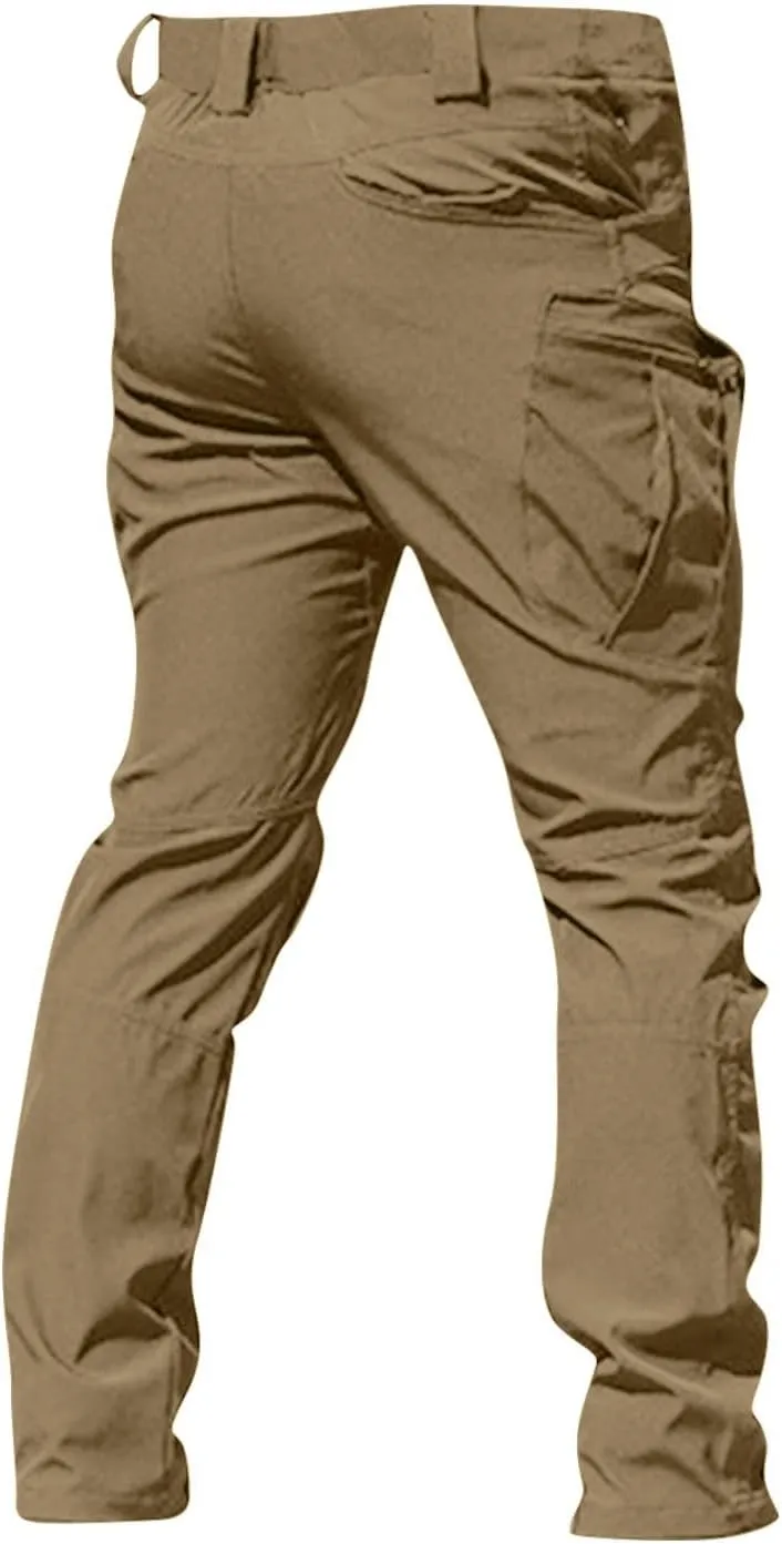 GOFULY Cargo Pants Mens Multi Pockets Relaxed Fit Pants Stretch Casual Pants Big and Tall Y2K Tactical Trousers Convertible