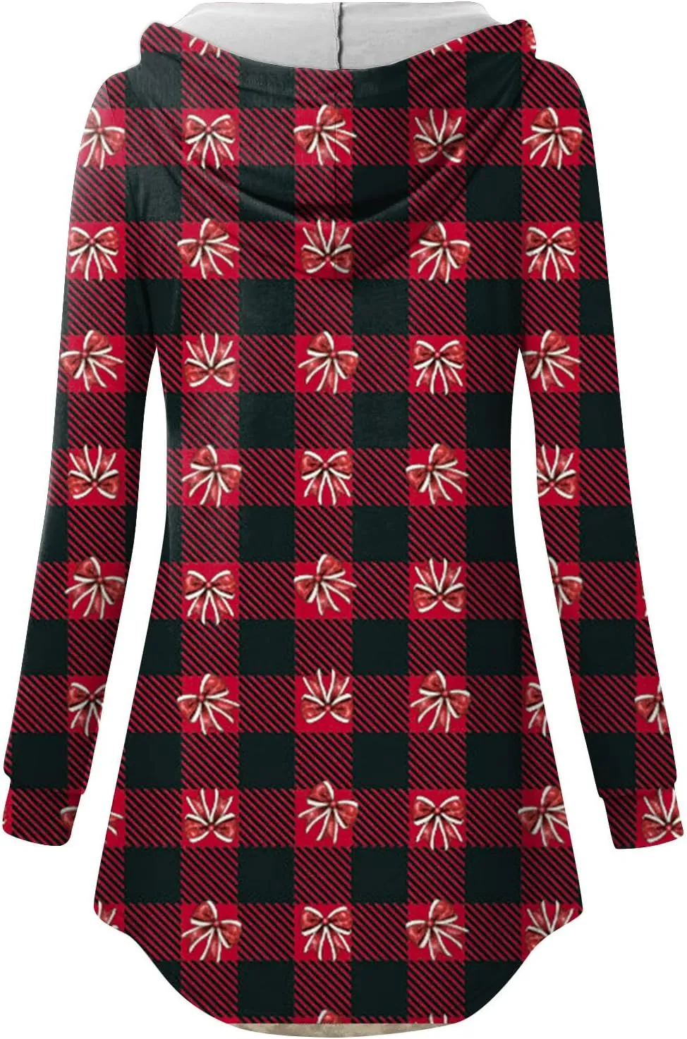 GOFULY Christmas Hoodie Womens Winter Oversized Button Shirt Drawstring Xmas Print Trendy Fall Tunic Tops Christmas Clothes