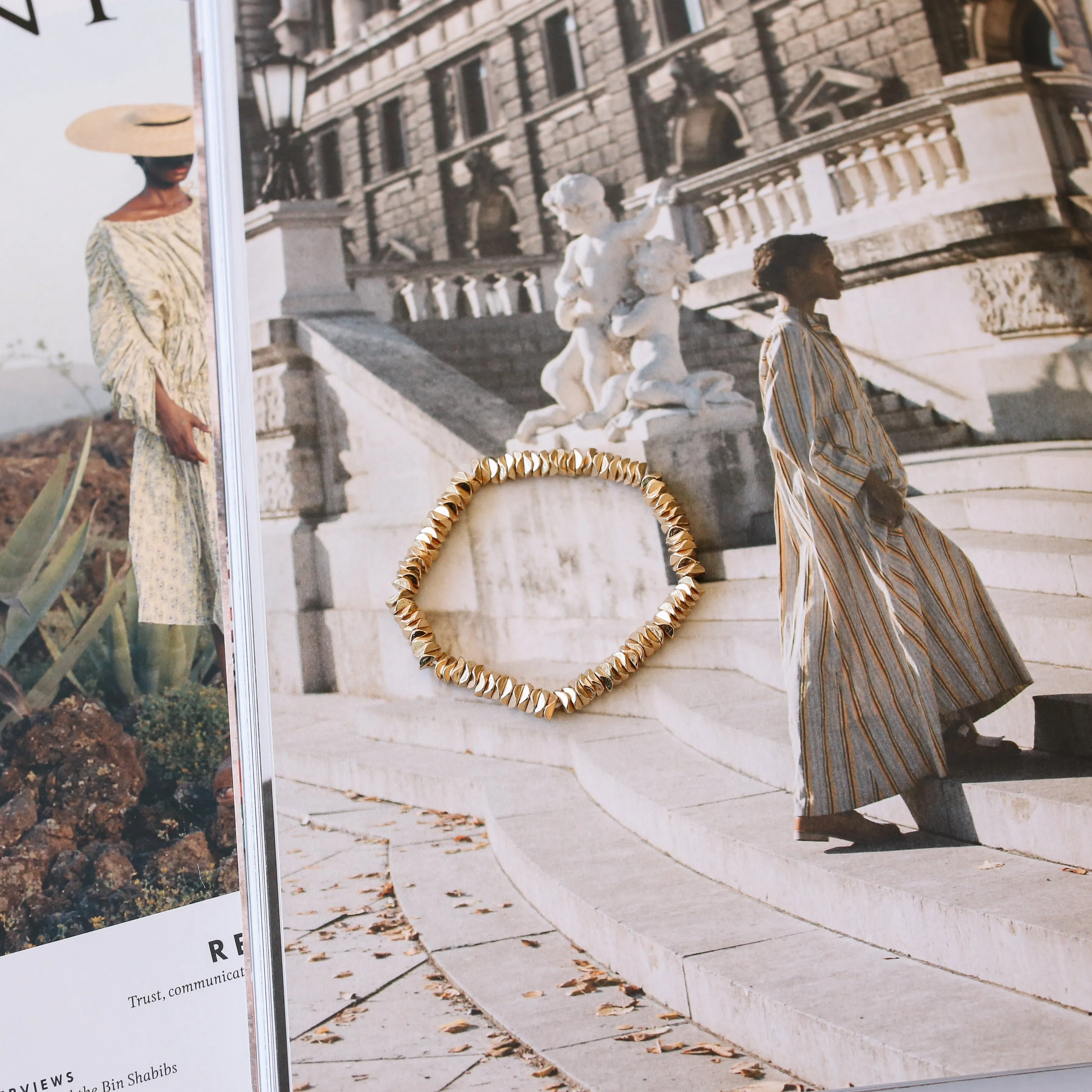 Gold Coin Stretch Bracelet