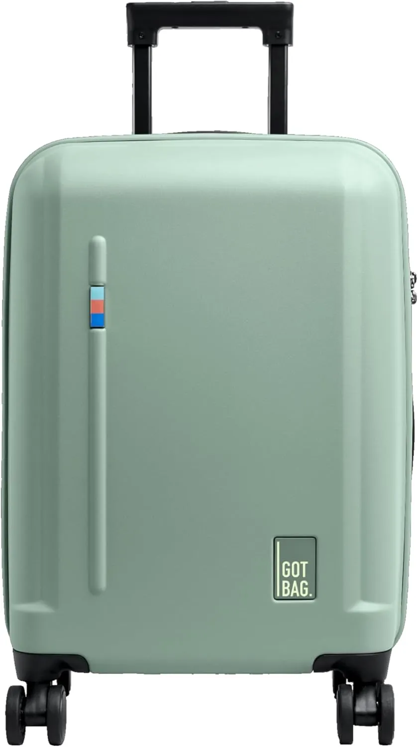 GOT BAG RE:SHELL Cabin Suitcase Made of Ocean Impact Plastic | Hand Luggage Suitcase with Padded 17 Inch Laptop Bag Practical Interior Division | 36 litre Capacity Suitcase Hard Case, Reef (Rpet),