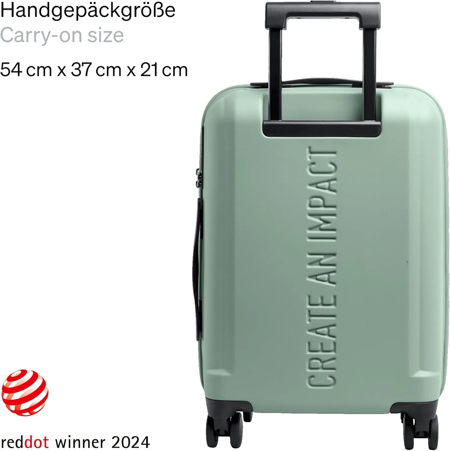GOT BAG RE:SHELL Cabin Suitcase Made of Ocean Impact Plastic | Hand Luggage Suitcase with Padded 17 Inch Laptop Bag Practical Interior Division | 36 litre Capacity Suitcase Hard Case, Reef (Rpet),