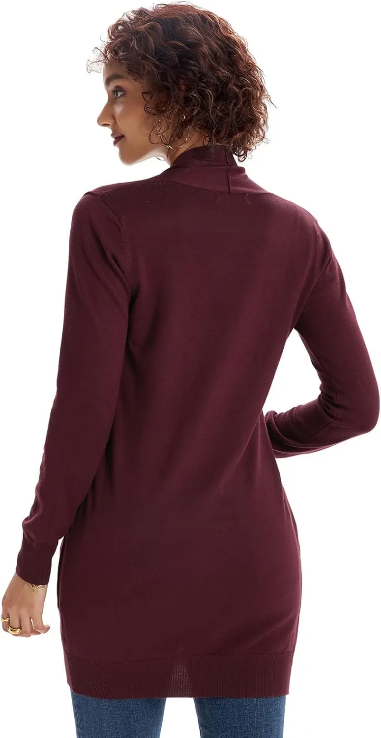 GRACE KARIN Women Lightweight Cardigan Sweaters with Pocket Long Sleeve Shrugs