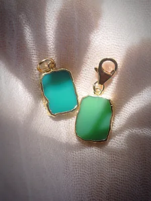 Green Chrysoprase Gemstone Charm